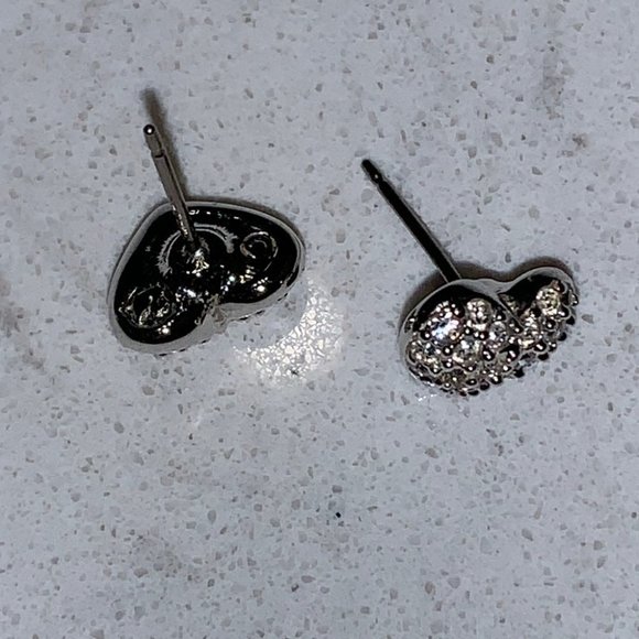 Swarovski Heart Silver Swarovski Crystals Earrings - Picture 3 of 5